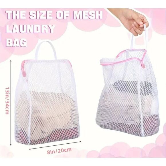 1 mesh Foldable washable storage bag with zipper - Picture 2 of 3